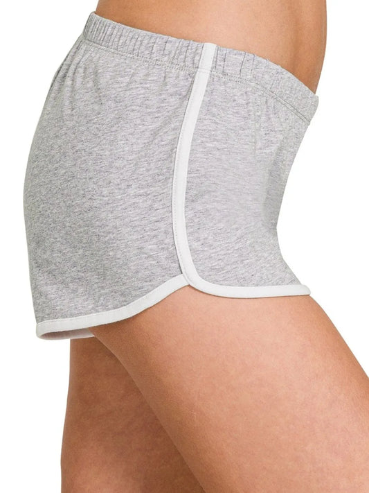 Comfortable, grey, shorts, women's clothing