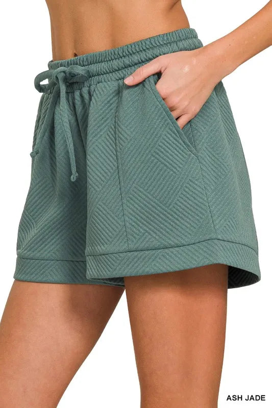 Comfortable, shorts, pattern, green, women's clothing