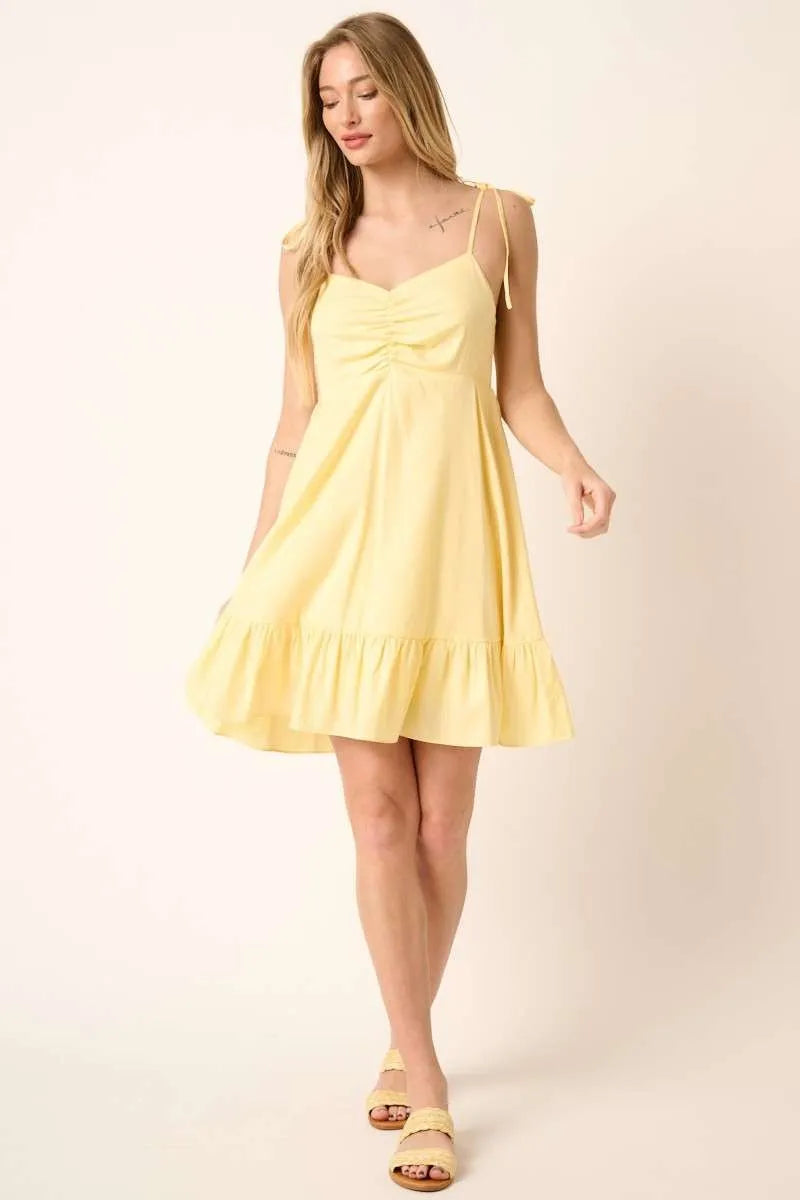 Comfortable, Yellow, sun dress, women’s clothing