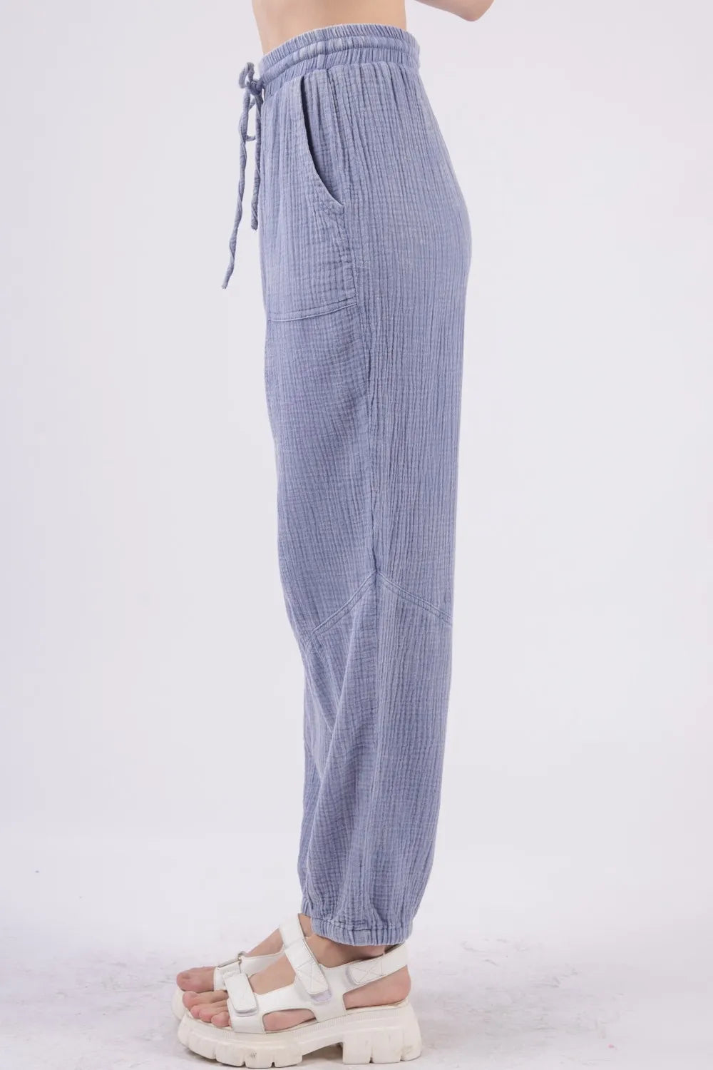 Gray ish blue pants, comfortable, women’s clothing