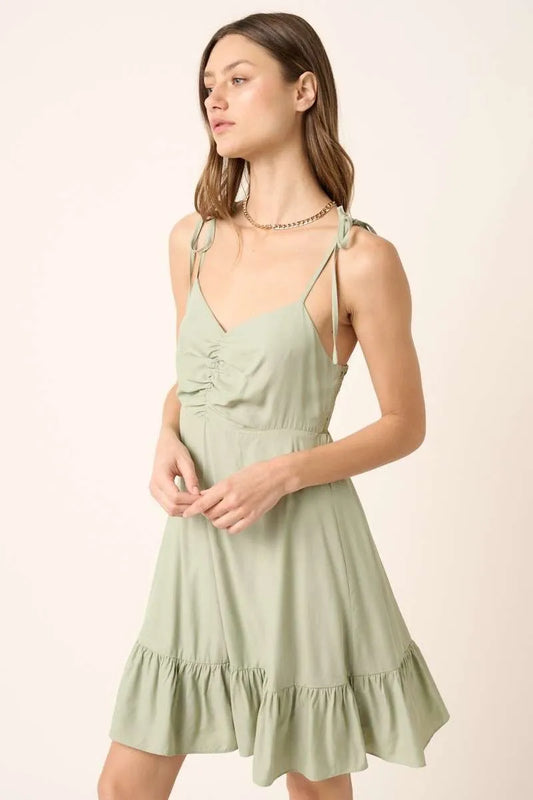 Comfortable, sun dress, green, women's clothing