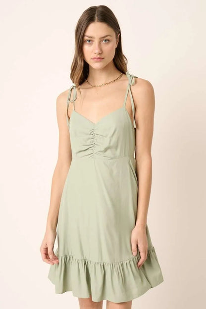 Comfortable, sun dress, green, women's clothing