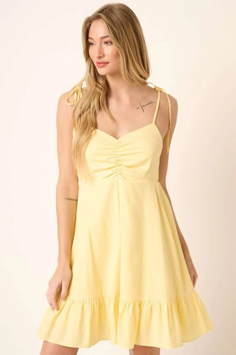 Comfortable, Yellow, sun dress, women’s clothing