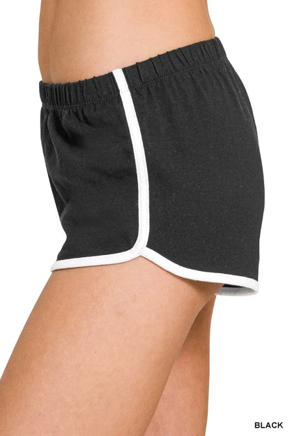 Comfortable, black, shorts, women's clothing 