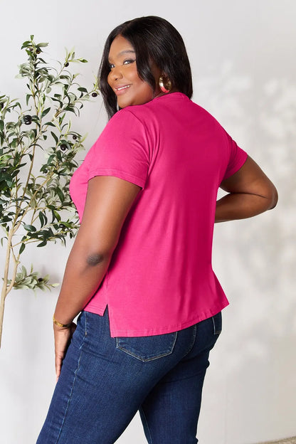 Comfortable, shirt, hot pink, women’s clothing