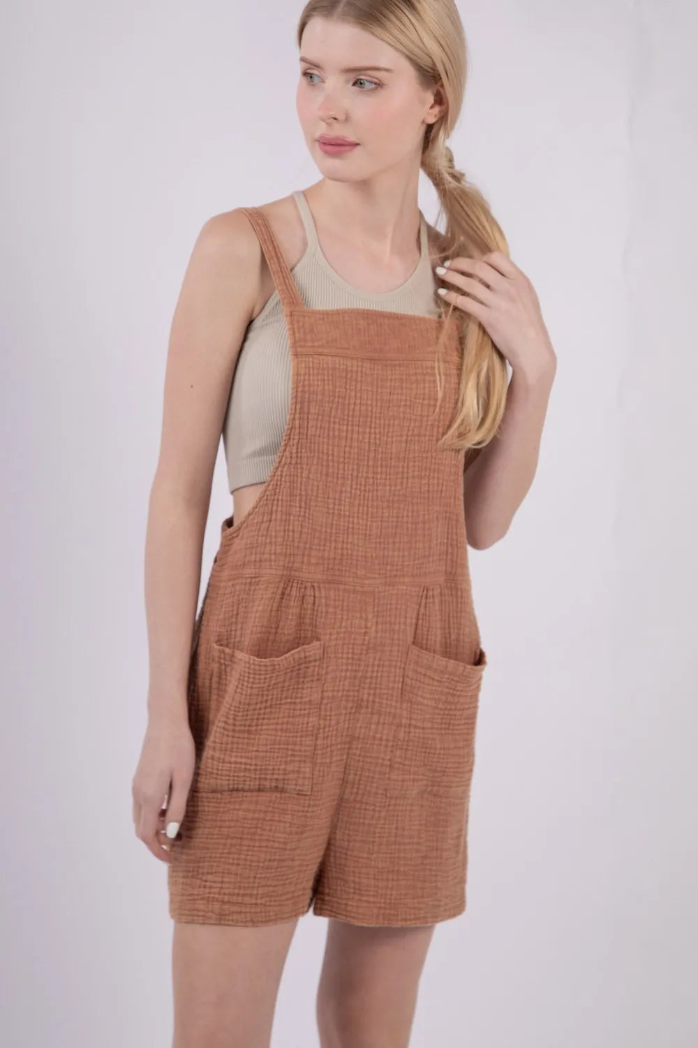 comfortable, brown, romper, women’s clothing