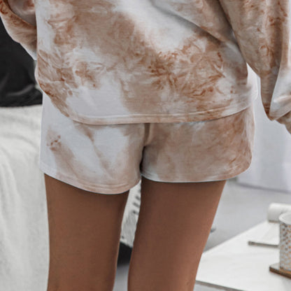 Comfortable, shorts, beige, white, tie dye, women’s clothing
