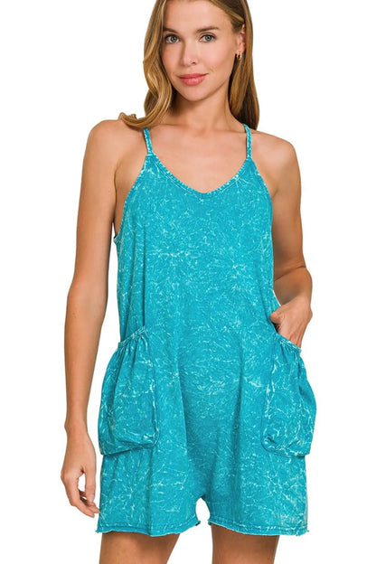 Comfortable, romper, aqua, turquoise, women's clothing 