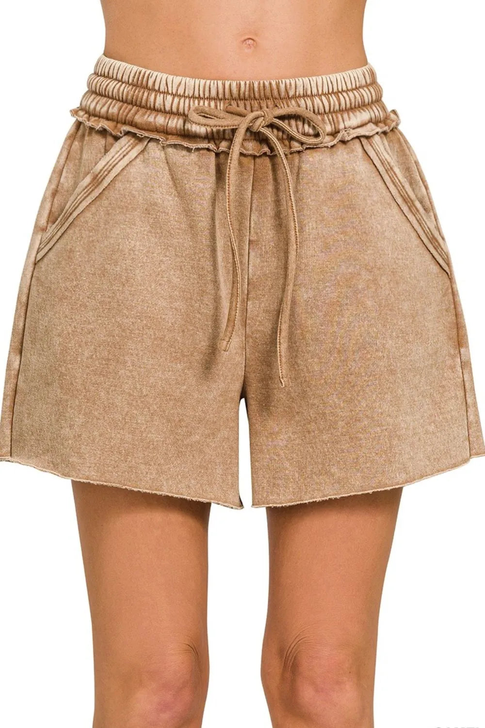 Comfortable, shorts, brown, beige, women's clothing 