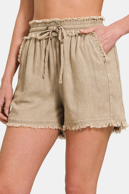 Comfortable, shorts, beige, women’s clothing