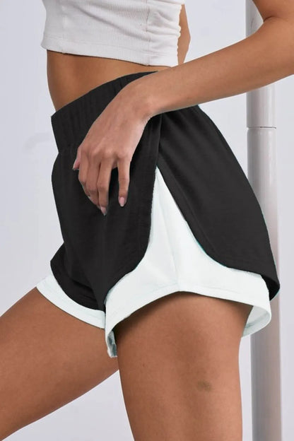 Comfortable, black, white, shorts, women's clothing 