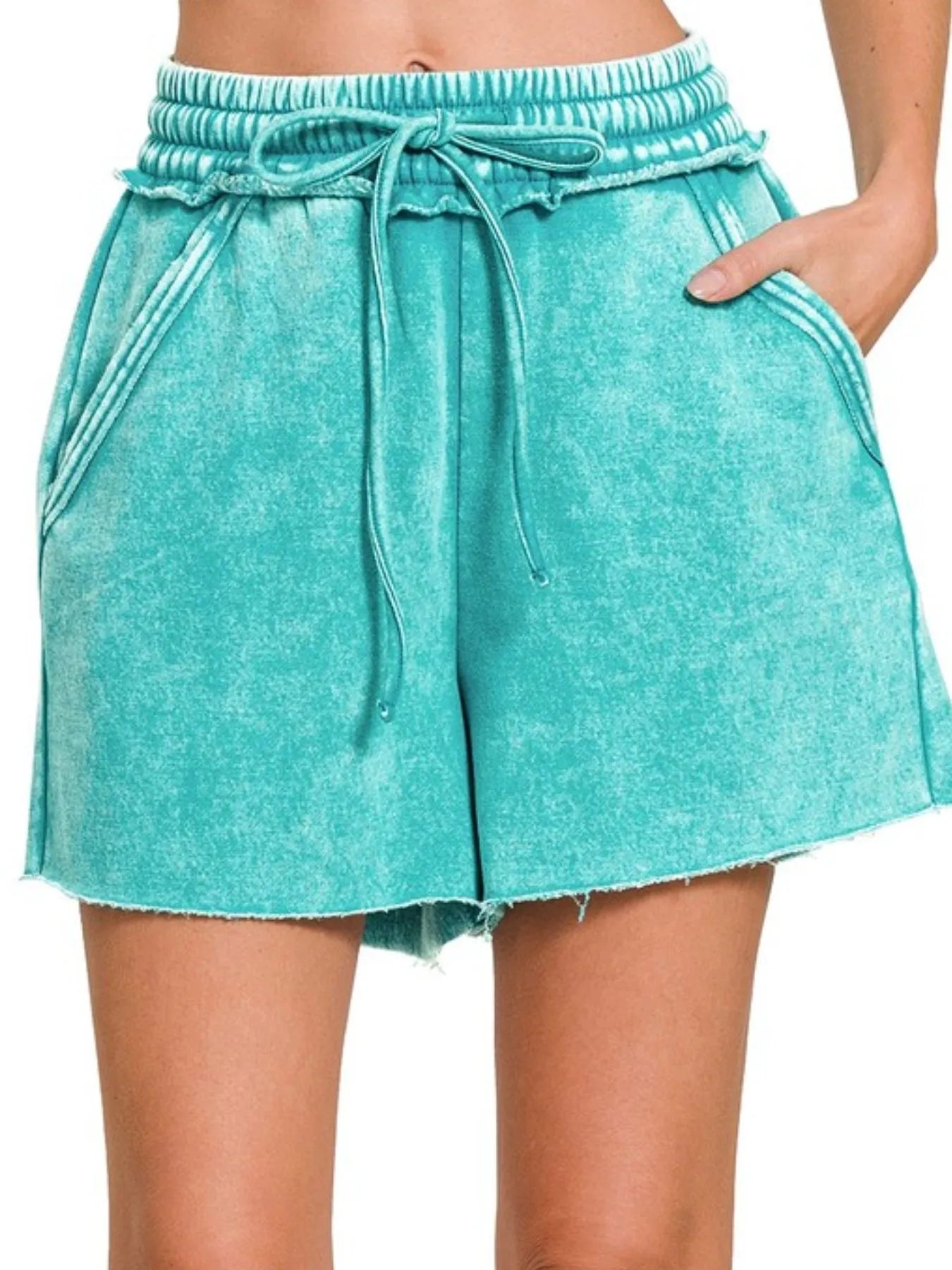 Comfortable, shorts, teal, turquoise, women's clothing 