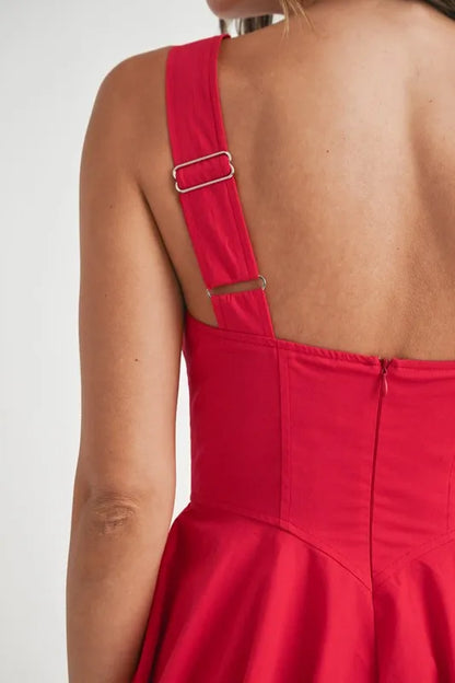 comfortable, red, women’s clothing, dress