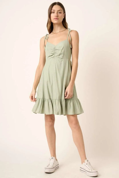 Comfortable, sun dress, green, women's clothing