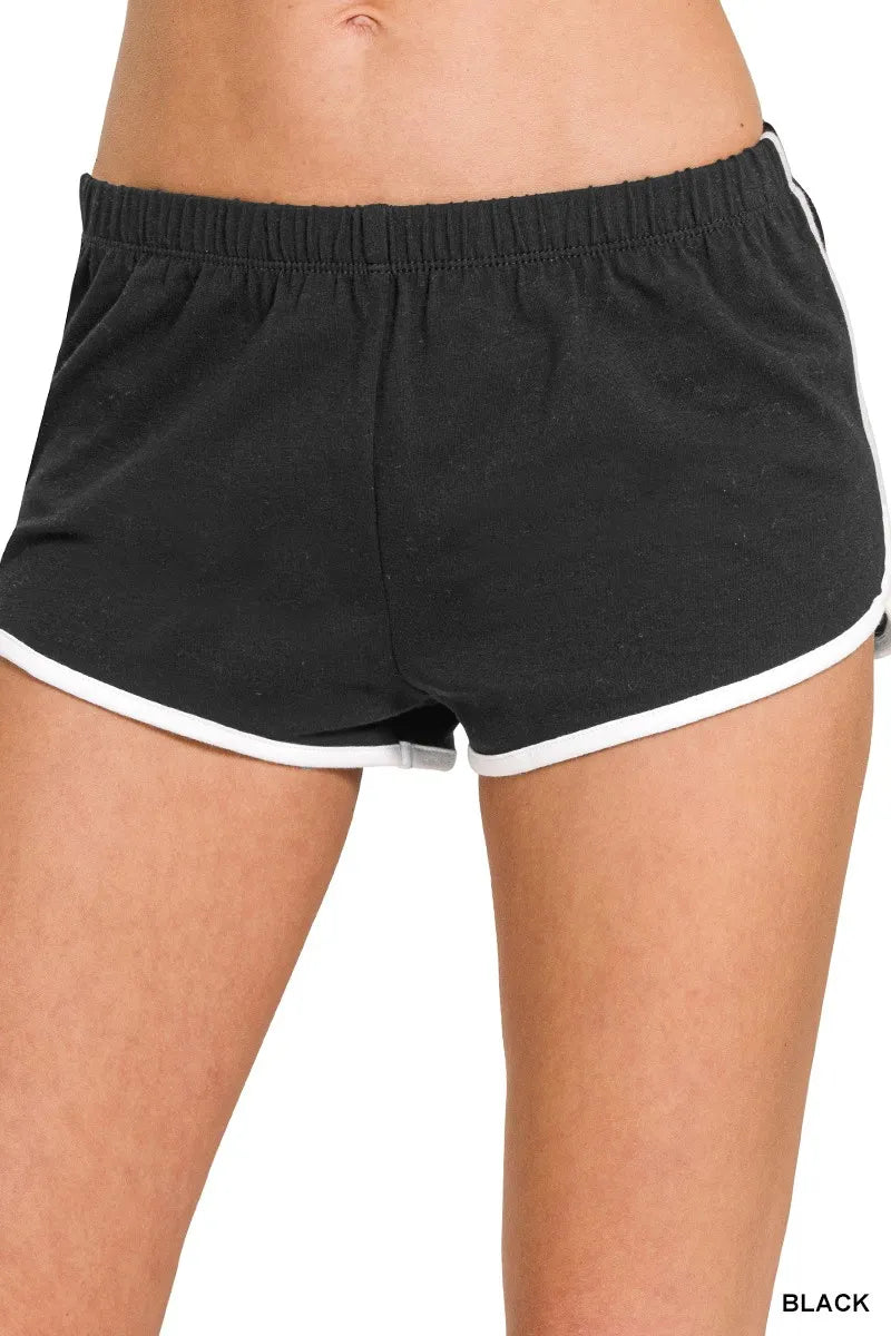 Comfortable, black, shorts, women's clothing 