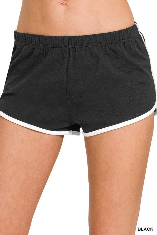 Comfortable, black, shorts, women's clothing 