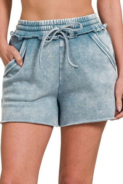 Gray ish blue shorts, comfortable, women’s clothing