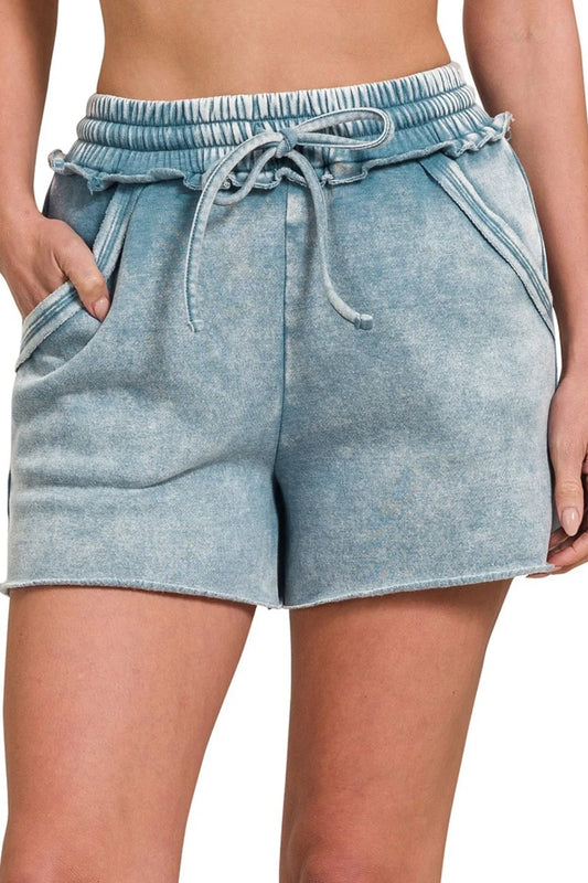 Gray ish blue shorts, comfortable, women’s clothing
