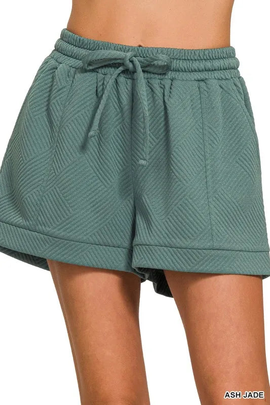 Comfortable, shorts, pattern, green, women's clothing 