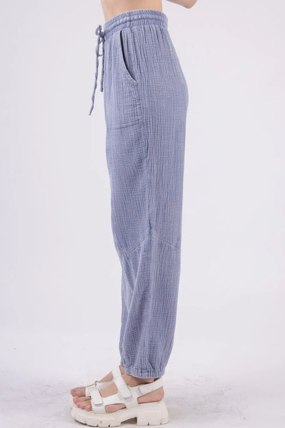 Gray ish blue pants, comfortable, women’s clothing