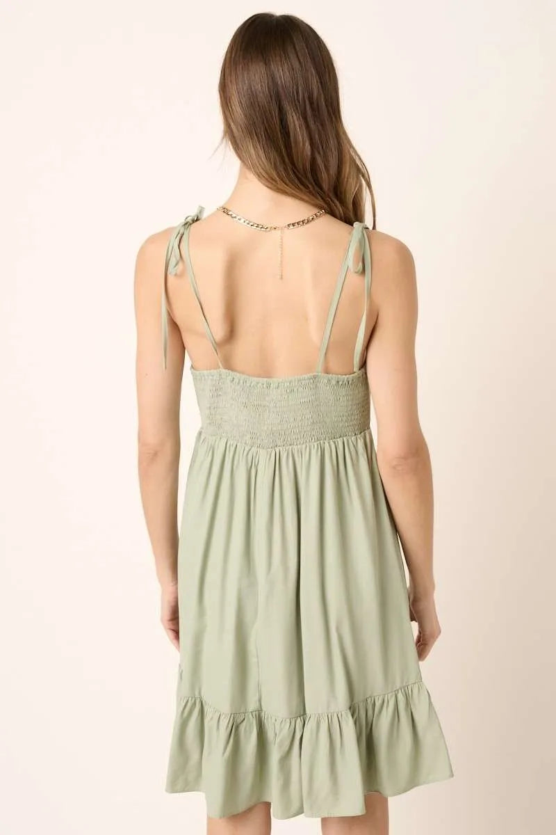 Comfortable, sun dress, green, women's clothing