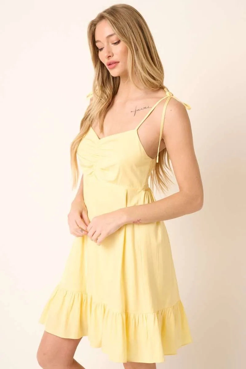 Comfortable, Yellow, sun dress, women’s clothing