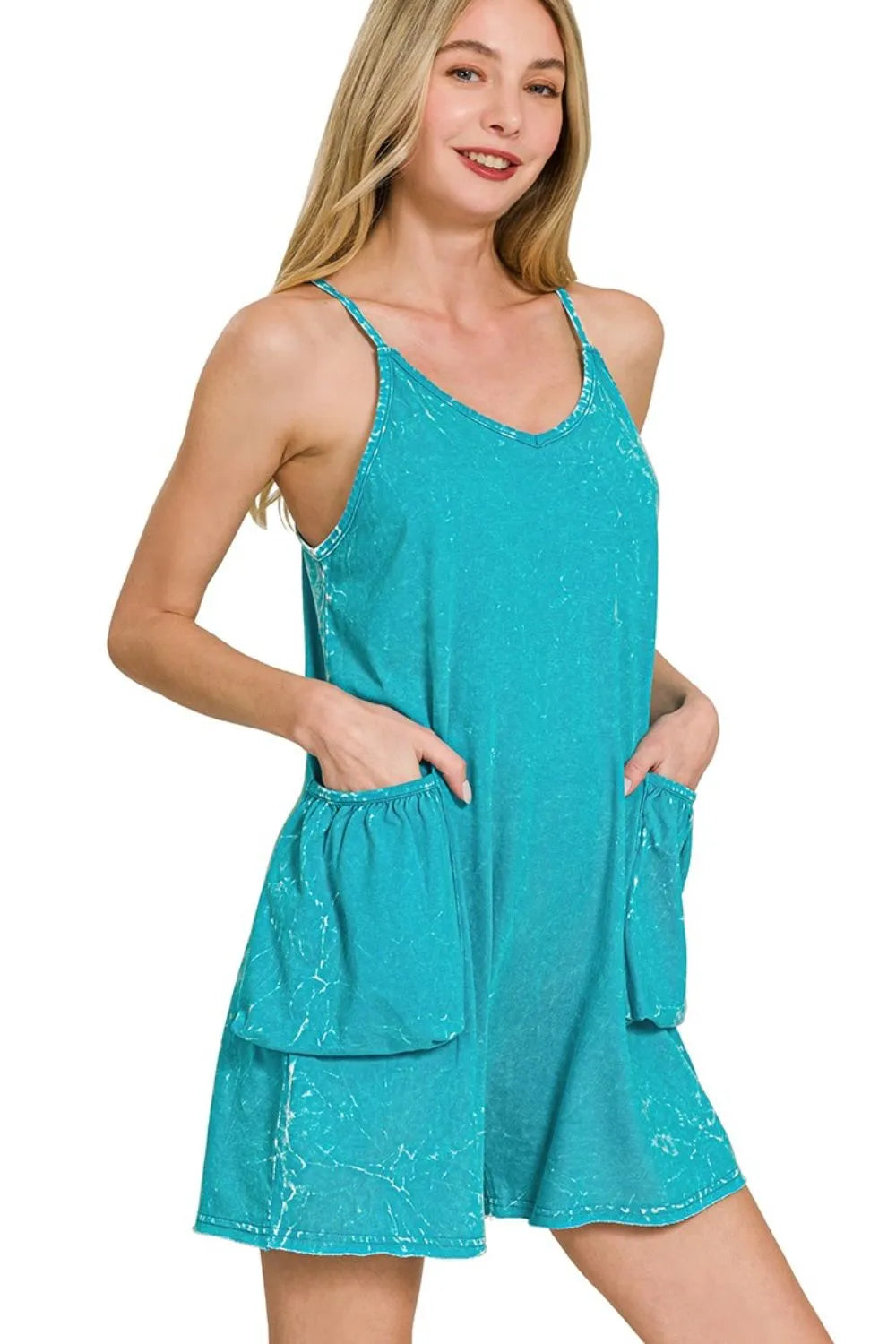Comfortable, romper, aqua, turquoise, women's clothing 