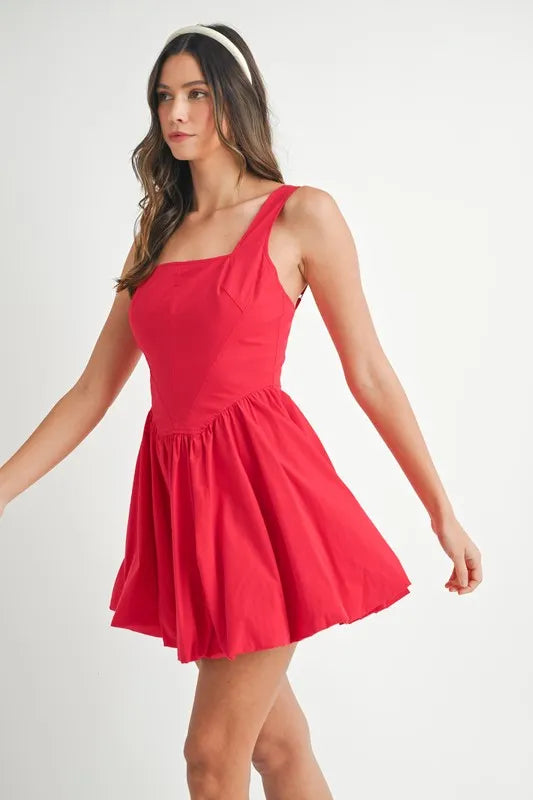 comfortable, red, women’s clothing, dress