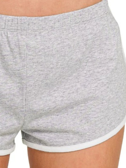 Comfortable, grey, shorts, women's clothing 