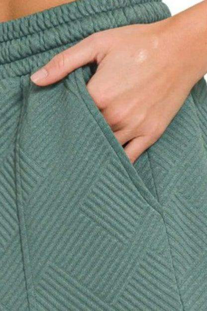 Comfortable, shorts, pattern, green, women's clothing 